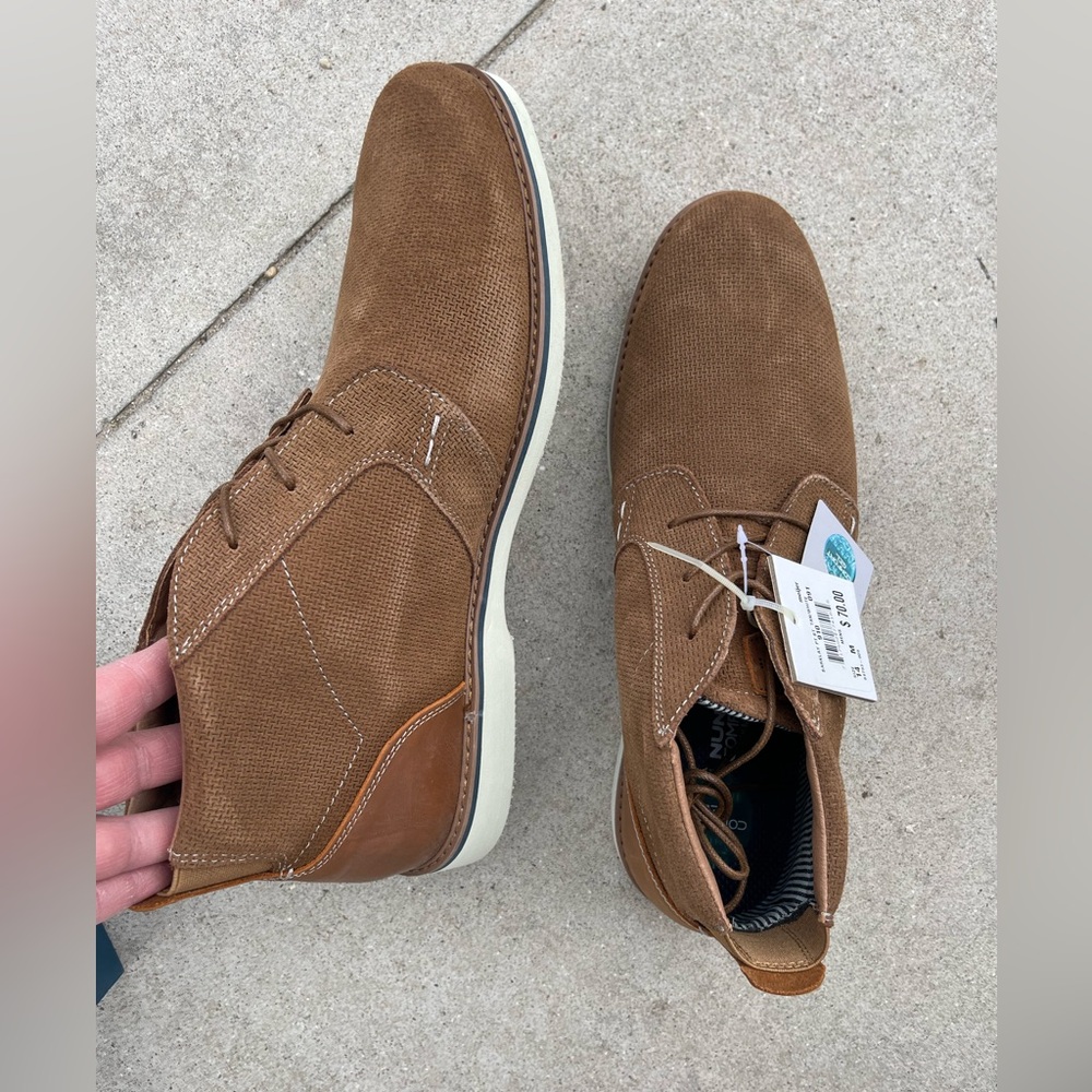 Nunn Bush Barklay PT BT 84793-909 Tan/White Chukka Men’s Ankle Boots SZ 14